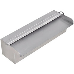 vidaXL Fontaine rectangulaire de piscine avec LED Inox 30 cm