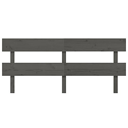 Avis Maison Chic Tête de lit scandinave,Meuble de chambre Gris 204x3x81 cm Bois massif de pin -MN22113