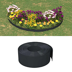 vidaXL Bordures de jardin 5 pcs noir 10 m 20 cm polyéthylène 