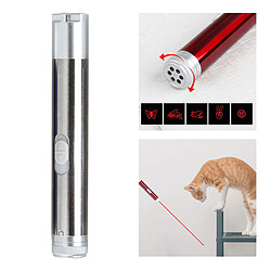 Chien Pet Chat Chaton Jouet Pointeur LED Stylo LED Rechargeable Argent pas cher