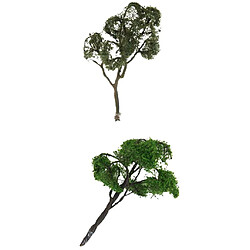 Arbres Modèles en Plastique Echelle 1: 175 2pcs Arbres Modèles en Plastique Erable et Orme pour Paysage Modélisme Ferroviaire Echelle 1: 175 - Vert