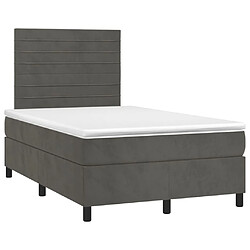 Avis Sommier à lattes LED,Cadre à lattes de lit avec matelas pour Adulte Gris foncé 120x200 cm -MN80389