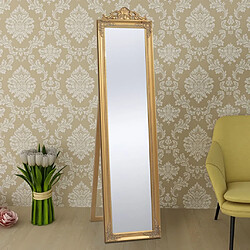 vidaXL Miroir sur pied Style baroque 160x40 cm Doré