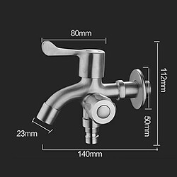 Avis ComfortXL Robinet en acier inoxydable avec filetage mâle g1/2, 1 entrée 2 sorties, pour machine à laver dans la salle de bain