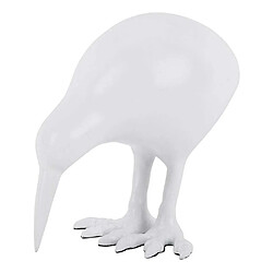 Pt' Statuette Kiwi en aluminium blanc.