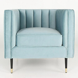 Paris Prix Fauteuil Design en Velours Goya 76cm Bleu