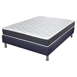 Ebac Matelas ressort + Sommier SP18 Volcan 160x200 Record - Hauteur 20 cm - Soutien ferme