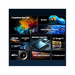 Chiq TV QLED 4K 108 cm U43QM8V Google TV, 4K, QLED pas cher