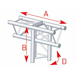 57ASX34 / Angle 3 départs 90° vertical lg 0m50 x 0m71 ASD