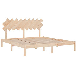 Avis vidaXL Cadre de lit sans matelas 180x200 cm bois massif