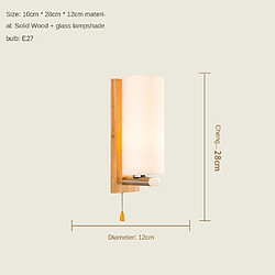 Universal Applique intérieure en bois massif, style moderne créatif et simple, 5023