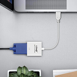 Acheter Adaptateur Vidéo USB 3.0 Mâle vers VGA Femelle 1080P LinQ Blanc