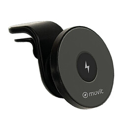 Muvit Support Voiture Magnétique Chargeur MagSafe 15W en Plastique avec Câble USB-C Noir 