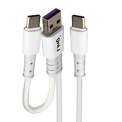 Câble USB / USB-C vers USB-C 60W Charge et Synchro Longueur 1,2m LinQ Blanc