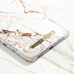 iDeal of Sweden Coque pour Samsung S21 Plus Marbré Luxe Ultra fine Carrara Gold Blanc pas cher