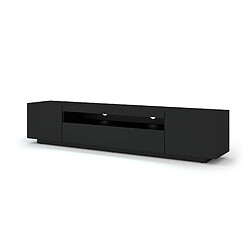 FURNLUX Table de télévision AURA 200x37x42 AUCUNE LED Noir