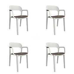 Set 4 Fauteuil Ona Assise Colorée - RESOL 