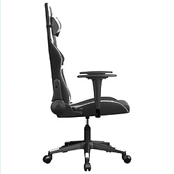 Acheter Maison Chic Chaise de jeu, Chaise gaming de massage, Fauteuil gamer d'ordinateur,Chaise de Bureau Noir et blanc Similicuir -GKD23253