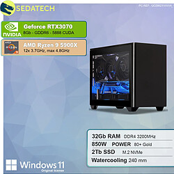 Sedatech Mini-PC Pro • AMD Ryzen 9 5900X • RTX3070 • 32 Go RAM • 2To SSD M.2 • Windows 11