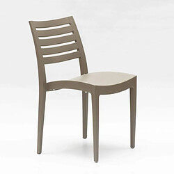 Avis 24 Chaises Firenze Grand Soleil polypropylène restaurant promo offre stock, Couleur: Beige