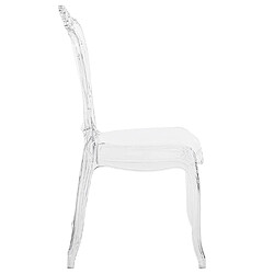 Acheter Beliani Chaise de salle à manger Set de 2 Transparent VERMONT