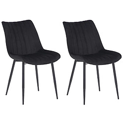 Non Lot de 2 chaises Rahden en velours 