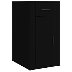 vidaXL Armoire de bureau Noir 40x49x75 cm Bois d'ingénierie