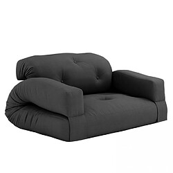 Inside 75 Canapé futon convertible HIPPO SOFA couleur gris foncé