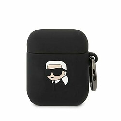 Acheter Karl Lagerfeld KLA2RUNIKK Coque pour Airpods 1/2 Noir Silicone Karl Head 3D