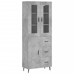 Maison Chic Buffet,Meuble de Rangement,commode pour salon,Cuisine Gris béton 69,5x34x180 cm Bois d'ingénierie -MN53912