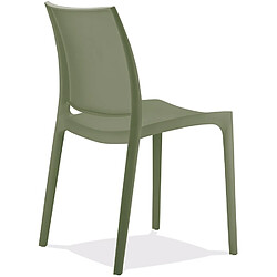 Acheter Alterego Chaise design 'ENZO' en matière plastique vert foncé