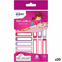 Étiquettes autocollantes Avery 50 x 10 mm Rose Polyéthylène Violet (30 Unités) 