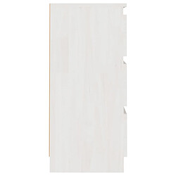 Acheter vidaXL Table de chevet Blanc 40x29,5x64 cm Bois de pin solide