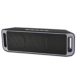 Yonis Enceinte Bluetooth Multifonctionnelle Portable Enceinte Bluetooth Portable Multifonction Avec Appel Mains Libres Et Radio FM Gris YONIS