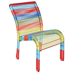 Aubry Gaspard Chaise enfant en polyrésine multicolore.