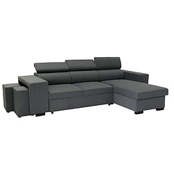 But Canapé d'angle convertible NORWAY tissu NEVE anthracite