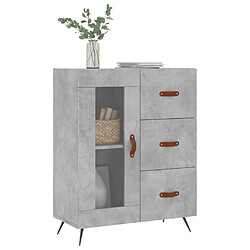 Avis Maison Chic Buffet,Meuble de Rangement,commode pour salon,Cuisine gris béton 69,5x34x90 cm bois d'ingénierie -MN44510