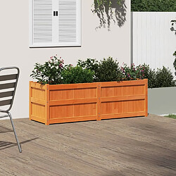 Avis Maison Chic Jardinière,Bac à fleurs - pot de fleur cire marron 150x50x50 cm bois de pin massif -GKD71741