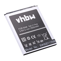 vhbw Li-Ion Batterie 1600mAh (3.8V) pour téléphone portable Smartphone Samsung Galaxy J1 Ace, J1 Ace 3G Duos, J1 Ace Dual SIM 3G comme EB-BJ111ABE. 