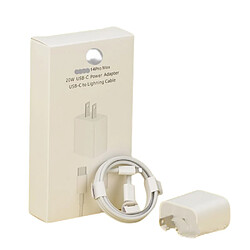 General Chargeur Apple portable - Charge rapide 20 W, design léger et compact, compatible avec iPhone 14/14 Pro Max/13/ 12/11/XS/XR, idéal pour les déplacements(3 pieds)