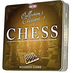 TACTIC Wooden Chess Tin Box 