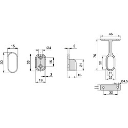 Avis Emuca Kit tube de penderie 30 x 15 mm aluminium 115 cm