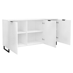 Bestmobilier Barbara - buffet bas - blanc - 150 cm