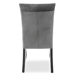 NC Lot de 2 chaises capitonnées Chaza Velours Gris