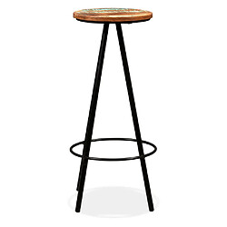 vidaXL Tabourets de bar lot de 4 bois massif de récupération