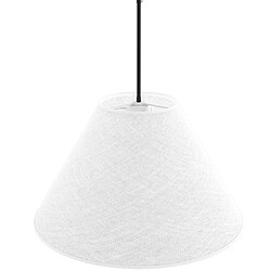 Avis ICONIK INTERIOR Lampe de Plafond Suspendue avec Abat-jour en Tissu Beige - Fula Crème