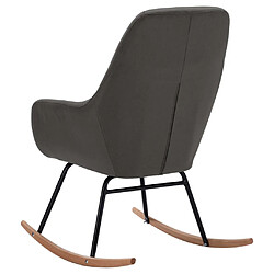 Acheter vidaXL Chaise à bascule Gris foncé Tissu