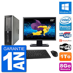 PC HP Compaq 6200 Pro SFF Ecran 22" G630 RAM 8Go Disque Dur 1To Windows 10 Wifi · Occasion 