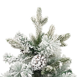 Acheter vidaXL Sapin de Noël pré-éclairé avec neige floquée/cônes 150cm PVC/PE