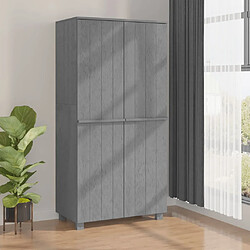 vidaXL Garde-robe HAMAR Gris foncé 89x50x180 cm Bois massif de pin